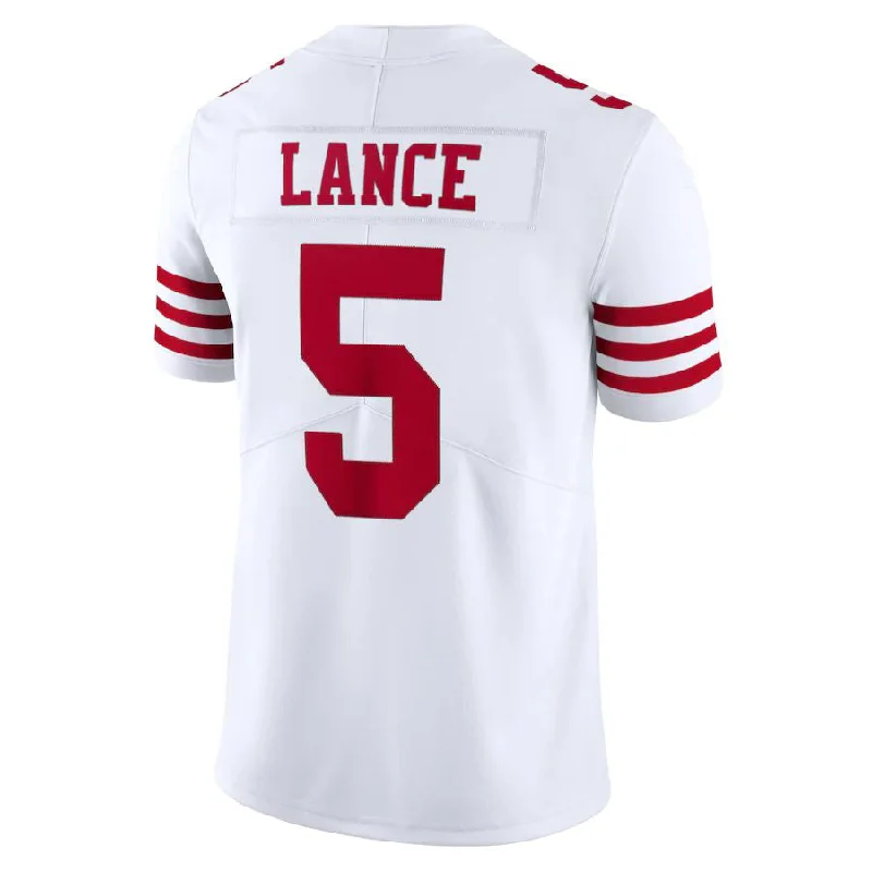 Custom Rugby Jerseys For Holiday Promotions-SF.49ers  5 Trey Lance New White Stitched American Football Jerseys 2022